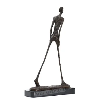 Giacometti Meno Bronzos Skulptūra Pėsčiomis Žmogus Statula Replika Žinomų Santrumpų Šiuolaikinės Kolekcines, Statulėlės, Biuro Dekoras, Dovanos