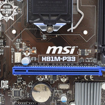 H81M-P33 naudotą KOMPIUTERĮ Plokštė MSI LGA1150 Intel H81 DDR3 Core i7 / i5 / i3 Originalus Stalinis pagrindinėse plokštėse Kompiuterių Priedai