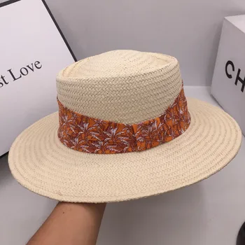 Japonijos trys šiaudų skrybėlę vintage mados plačios skrybėlės kraštų mažai šviežių raidžių han leidimas sunhats