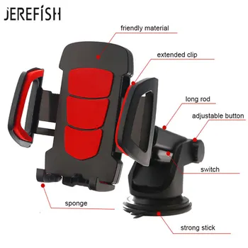 JEREFISH Universalus Automobilinis Laikiklis mobiliojo Telefono Laikiklį Lengva 