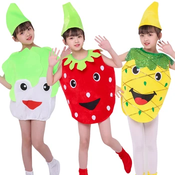 Juokinga Daržovių ir Vaisių (Braškių, ananasų batus, skrybėlę, Helovyno Cosplay Šalies vaikai Fantasia Apdailos Naujovė Kalėdų Karnavalas