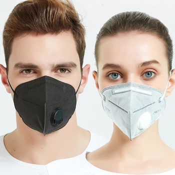 Kn95 kaukė dulkėms kvėpuojantis pilka aktyvintos anglies galvos montuojamas trimatis apsaugos 30pcs