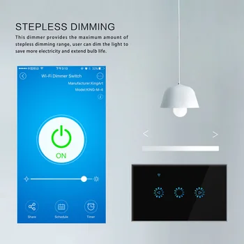 Led Dimmer, 220V/110V Ewelink Wifi stiprumą Smart Touch šviesos jungiklio Lemputė šviesos Reguliatorius darbui Su Alexa, Google 