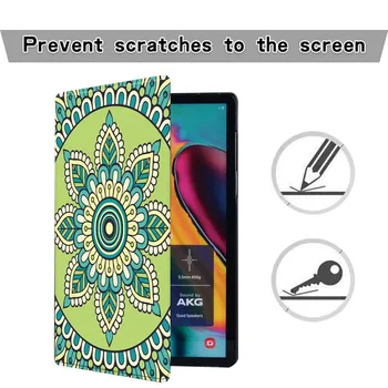 Mandala Odos Stovėti Cover Case For Samsung Galaxy Tab 10.1T510/T580 /TabA 7.0/9.7/10.5 colių/Tab E 9.6/Tab S5E Tablet Atveju