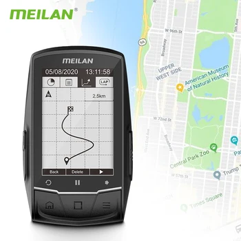 Meilan M1 Dviratis GPS dviračio Kompiuterio, GPS Navigacijos BLE4.0 spidometras Susisiekti su Cadence/HR Stebėti/Galios matuoklis (neįeina)