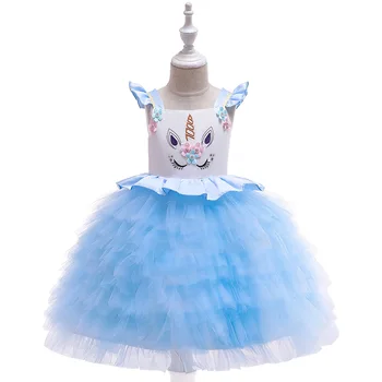 Merginos Fantazijos Vienaragis Princesė Dress Vaikų Gimtadienis, Vestuvės Suknelės Gana Vaikų Mergaičių TUTU Suknelė Customes