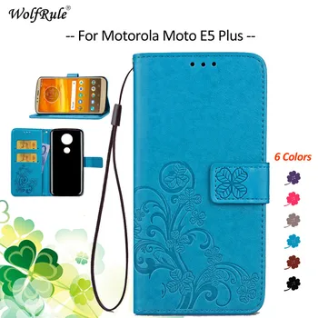 Padengti Motorola Moto E5 Plus Atveju Apversti PU Piniginė Telefoną Atveju Motorola Moto E5 Plius Padengti Moto E Plius (5 Gen.) 6