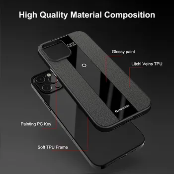 Prabanga Anglies Pluošto, Silikoninis Telefono dėklas Skirtas iPhone 12 Pro Max Ultra-plonas neslidus Apsaugos Fundas iPhone 12 Mini 
