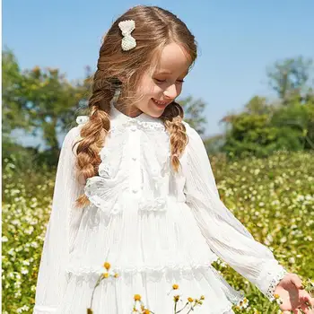 Prabanga Mielas Mielas Gėlių Tortas Tutu Vaikams Drabužių Elegantiškas Mergaičių Suknelės Vaikams Princesė Šalies Kostiumai Žiedlapis Rankovėmis Suknelė