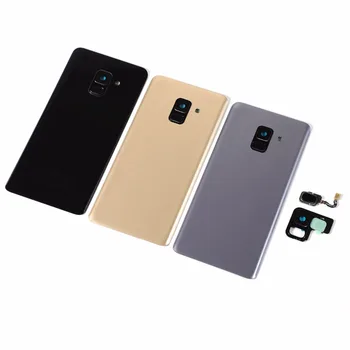 Samsung Galaxy A8 2018 A530 SM-A530F A530F A530DS Būsto Stiklo Baterija, galinis Dangtelis+Klijai+Home Mygtuką, pirštų Atspaudų
