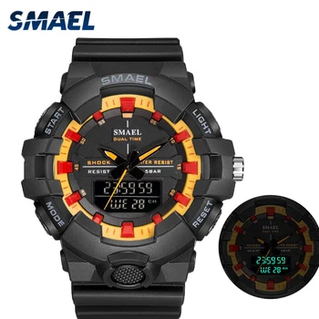 SMAEL Mens Kariniai Laikrodžiai Prabangos Prekės Sporto Kvarciniai Laikrodžių Vyrams, Vandeniui Black Laikrodis Dirželis Data Reloj Hombre 2020 m.