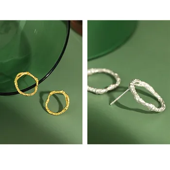 S'STEEL Auskarai Moterims, 925 Sterlingas Sidabro Stud Auskarai Geometrinis Vintage Auskarai Aukso Earing Aretes De Mujer Fine Jewelry