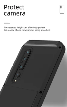 Už Xiaomi Mi 10 Atveju Meilė Mei Galingą Smūgį Purvo Įrodymas, Vandens Metalo Šarvai Padengti Telefono Dėklai Xiaomi Mi 10 5G 6.67 colių
