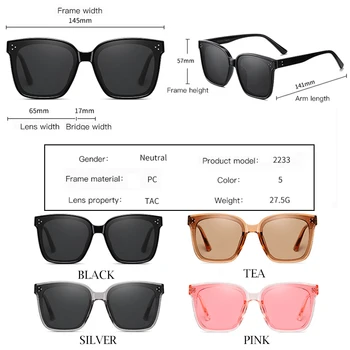 YSYX Drugelis Akiniai nuo saulės Moterims Poliarizuota Prekės ženklo Didelis Rėmo Akiniai Derliaus Anti-glare UV400 Saulės akiniai Moterų Mados 2020 m.