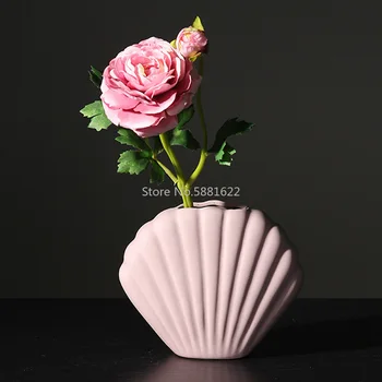 Šiaurės Stiliaus Meno Seashell Formos Vaza Kūrybinės Keramikos Sutartis Modelis Gyvenamojo Kambario, Apdaila, Namų Darbalaukio Puošyba, Dailė Ir Amatai