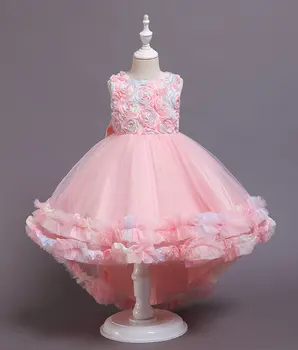 2020 Paauglių Mergaičių Gėlių Uodega Nėriniai Kalėdų Princesė Suknelė Kūdikiams, Vaikams, Drabužiai, Pirmos Komunijos Suknelės Vestido Baby Girl Drabužiai