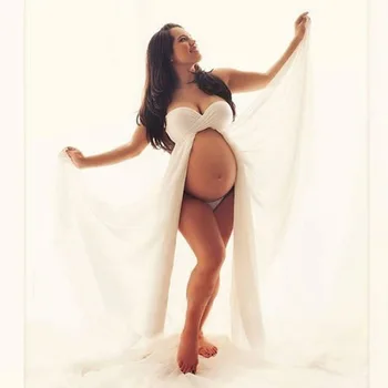 2020 Shoulderless Šifono Motinystės Suknelė Sexy V Kaklo Fotografijos Rekvizitai Drabužius Maxi Suknelė Suknelė Fotografijos fotosesiją