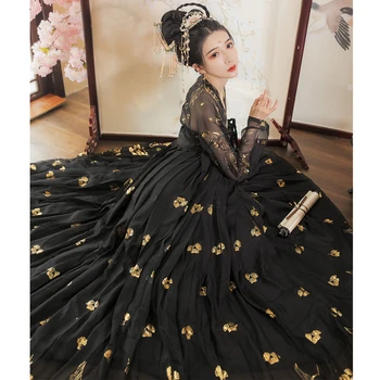 2021 Hanfu Suknelė Liaudies Kostiumas Kinų Tradicinės tautinės Pasakos Kostiumų Senovės Han Dinastijos Princesė Etapo Komplektus SL1719