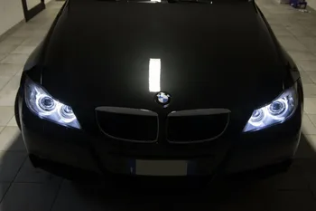 2X Klaidų Balta 80W LED Angel Eyes Halo Žiedas Marker Lemputės W/ Cree Chip BMW E39 E60 E61 E63 E64 E65 E66 5 6 7 Serijos X3 X5