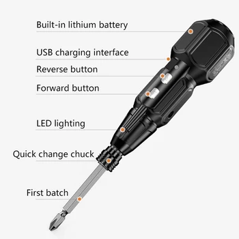 4,2 V Mini Elektrinių Buitinių Elektros Atsuktuvas Gręžimo Įrankis USB Įkrovimo Patogus Automatinis Atsuktuvas Įrankis