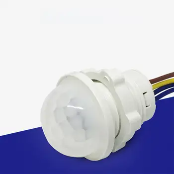 5 vnt. LED Šviesos PIR Infraraudonųjų spindulių Žmogaus Kūno Indukcijos Jutiklis Laikui Reguliuojamas Režimo Detektorius Jungiklis Namų Apšvietimo LED Lempa