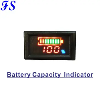 60V Švino Rūgšties Ličio Baterijos Indikatorius Vandeniui LED Skaitmeninis Baterijos Talpa Ekranas voltmetras Temperatūra Volt Testeris