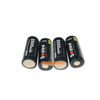 8pcs Soshine 26650 Baterija 5500mAh 3.7 V 26650 Saugomų Li-ion Baterijos Ląstelių PCB 26650 Batteria