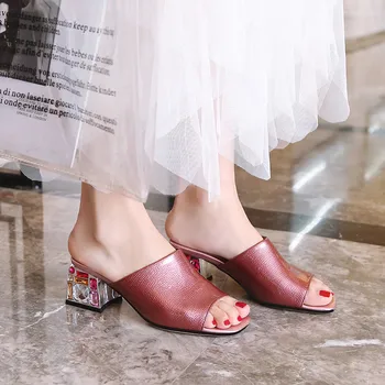 ASUMER didelio dydžio, vasaros sandalai moterims kristalų ponios prom aukšti kulniukai batai moteriška paslysti ant natūralios odos avalynė moterims basutės