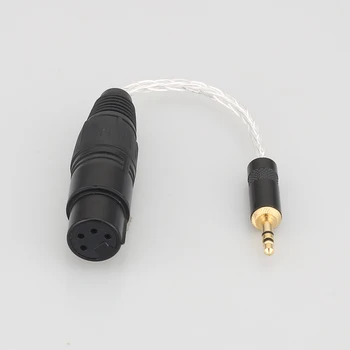 Audiocrast 3.5 mm Male 4-Pin XLR Subalansuotas Moterų 7N OCC Sidabro padengtą Adapterio Kabelis 3.5-XLR Audio Kabelis