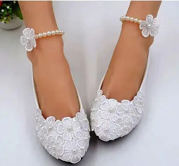 Baltos spalvos nėrinių butai batus moteris mažas didelis pliusas dydis rasti ponios, mergaitės šalies vakarienė prom dress šokių nėrinių butai vestuviniai bateliai