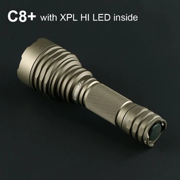 Galingas Led Žibintuvėlis Vilkstinė, C8+, su XPL HI Linterna LED Dykumos tan 18650 Flash Šviesos Taktinis Žibintuvėlis Kempingas Lanterna