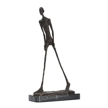 Giacometti Meno Bronzos Skulptūra Pėsčiomis Žmogus Statula Replika Žinomų Santrumpų Šiuolaikinės Kolekcines, Statulėlės, Biuro Dekoras, Dovanos
