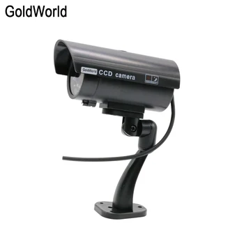 GoldWorld Vandeniui Lauko, Patalpų Netikrą Saugumo Kameros Manekeno CCTV Stebėjimo Kamerą Naktį CAM LED Šviesos Spalva