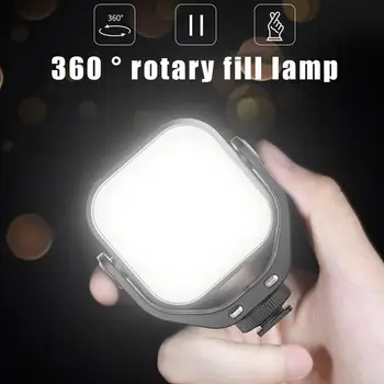 Kameros Fotografijos Šviesos VIJIM VL66 Vaizdo, Šviesos, Mini LED įmontuota Baterija 5500K Fotografijos Apšvietimo Vlog Užpildykite Šviesa