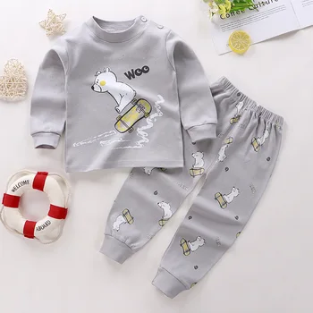 Kūdikių drabužiai nustatyti vienos Lyties kūdikis berniukas mergaičių drabužių medvilnės 2vnt animacinių filmų gyvūnų apatiniai nustatyti kūdikių namų pižama naujagimiui drabužiai