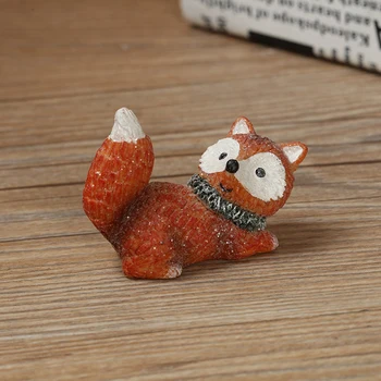 Kūrybos Fox Lėlės Dervos Amatų Modelis Figūrėlės MIni Figūrėlės Namo Kambaryje Ravėjimas Apdailos Priedai Gimtadienio Dovana Vaikams Žaislas