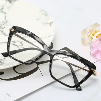 Mados Aikštė Akiniai, Rėmeliai Moterų Tendencijos Prekės ženklo Dizainas Skaidrus objektyvas eyelasses Optinis Kompiuteris Akiniai