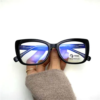 Mados Skaidrus Kompiuteriu, Akiniai, Optinė Trumparegystė Nerd akiniai rėmeliai moterų Mėlynos šviesos filtras apsaugo akis Akinius