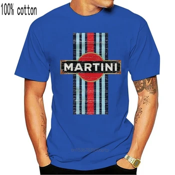 Martini Racing Automobilį Derliaus Tee Viršuje Retro Unisex vyriški Moteriški Marškinėliai 559b Streetwear Juokingi Marškinėliai