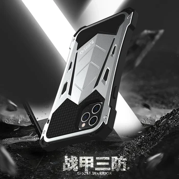 Naujos Sunkiosios Atveju iPhone, 11 Pro Doom Metalo Šarvai Atveju iPhone, 11 Originalus R-tiesiog atsparus smūgiams gaubtas, Skirtas 