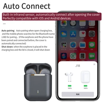 Oppselve TWS Belaidė Ausinė Bluetooth 5.0 Ausines Sporto Ausinių Touch Kontrolės Ausines Su Mic Universalus 
