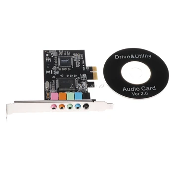 PCI-E Garso Skaitmeninis Garso Korta 5.1 Kietieji Kondensatoriai CMI8738 Chipset + Barjeras Garso plokštė