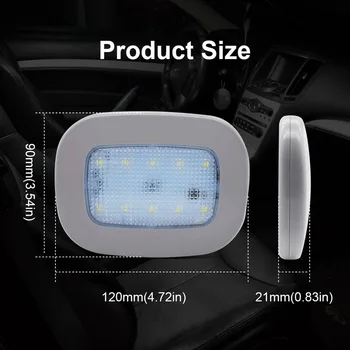 Safego USB Įkraunamas LED Automobilių Skaitymo Šviesos Interjero Stogo Doom Lempos Universalus Magnetinis LED Automobilių Stiliaus Nakties Šviesos Balta
