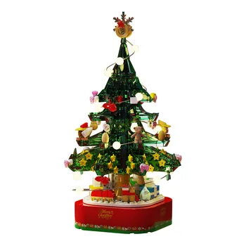 Sembo Blokai Kalėdų Eglutė Elnių Namas Modelis Nustato Statybinės Plytos Žaislas Tėvas Miestas Žiemos Brickheadz Santa Claus Briedžių Naujųjų Metų