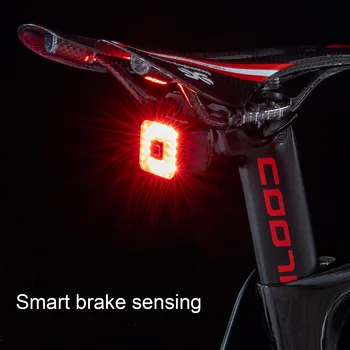 Smart Dviračių Nuoma Galinis Žibintas Auto Start/Stop Stabdžiai Jutikliai, Šviesos IPX4 Vandeniui LED Žibintuvėlis Dviračių Priedų