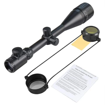 Taktinis 6-24X50 AOE Optinis Šautuvas taikymo Sritis Raudona ir Žalia Mil-dot Apšviestas Snaiperis Medžioklės Riflescope oriniams taikymo sritis