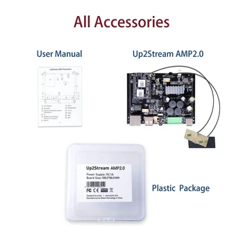 Up2Stream AMP WiFi ir Bluetooth 5.0 Garso Stiprintuvo Valdybos Modulis Belaidžio D Klasės HiFi Multi-room 