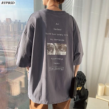 Vyrai Harajuku Marškinėlius Vasaros Mados O-kaklo trumpomis Rankovėmis Negabaritinių Marškinėliai Japonijos Juokinga Spausdinti Streetwear Plius dydis 5XL T-shirt