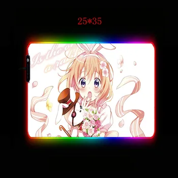 XGZ Anime Mergina RGB Didelis Pelės Mygtukai Didelis Siūlės LED Backlight 