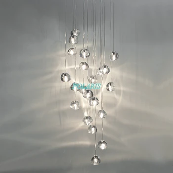 Šiuolaikinių LED Kristalų Liustra Apšvietimo Didelis Kabo Žibintai Orb Cristal Žibintus, Gyvenimo Valgomasis Laiptai Viešbutis Apdaila